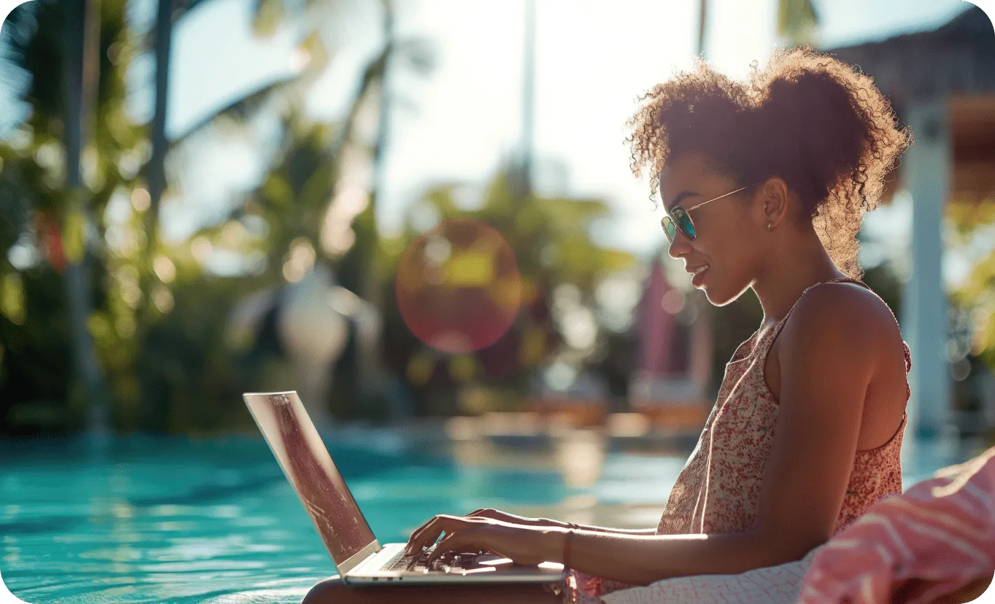 Freelancer working in a lifestyle setting