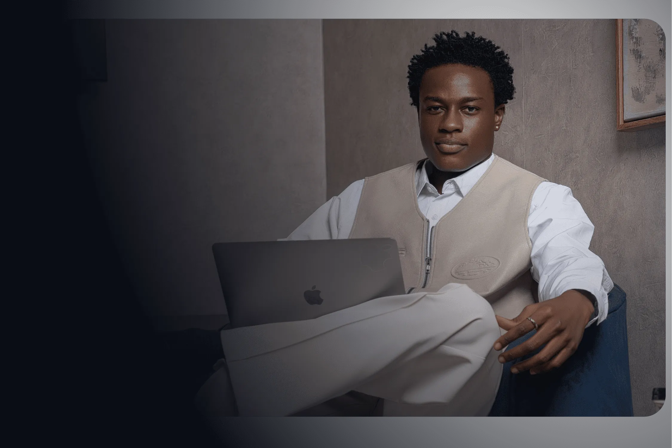 Creator working on a laptop