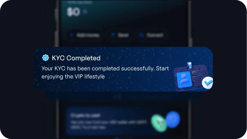 Account overview interface on mobile